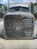 NEW GRILLE STAINLESS STEEL HEX WITH MESH - PETERBILT 386
