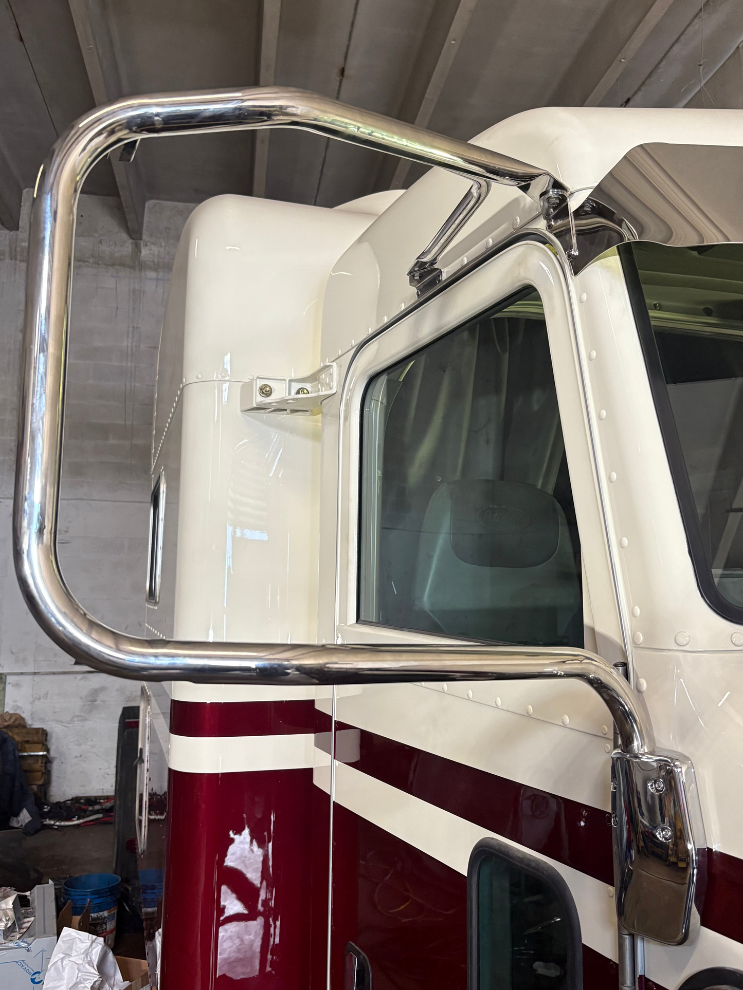 Soportes de espejo de acero inoxidable 304 - Kenworth W900, T800, T660, T600