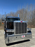 Peterbilt 589 Stainless Steel Curved Visor (Fits Car Carries)