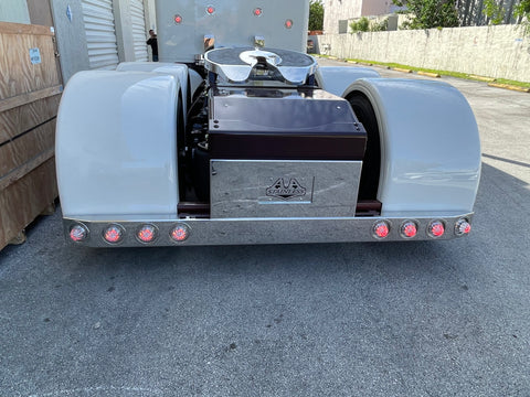 UNIVERSAL 19" REAR T-BUMPER UNIVERSAL  WITH 8 HOLES FOR WATERMELON LIGHTS AND AIRLNE BOX