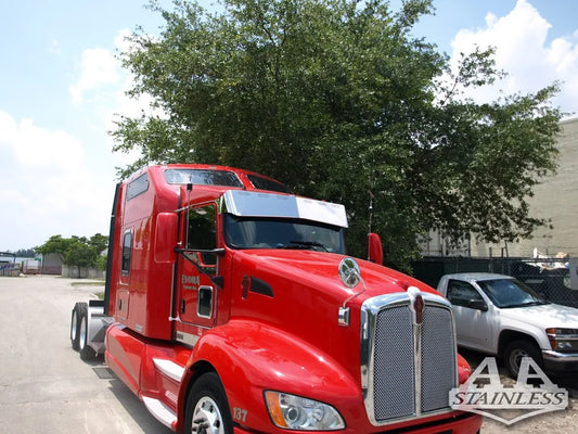 Visera Kenworth de 12.5"x 10" con 6 LED ocultos de 3/4"