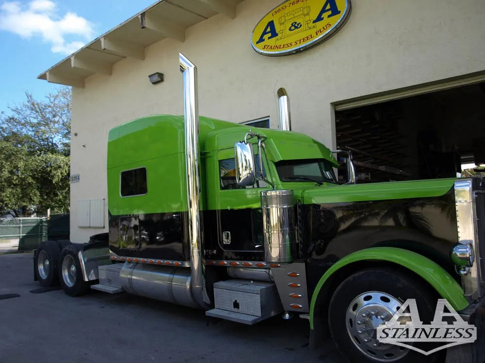 Sistema de escape de acero inoxidable de 7" para Peterbilt 379 / 389