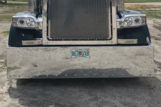 Defensa de acero inoxidable American Eagle para Peterbilt 379 y 389 con 20 LED