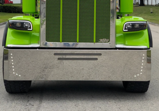 Paragolpes estilo caña Peterbilt 379 y 389 con 18 LED (18" o 20")
