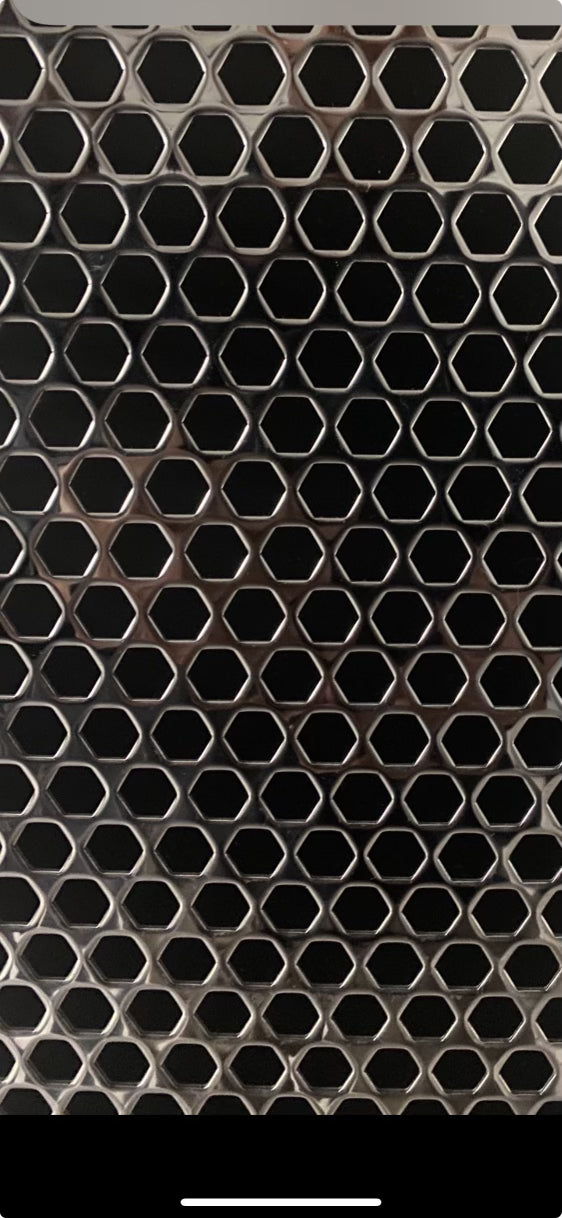 Rejilla de acero inoxidable perforada octagonal Peterbilt 386