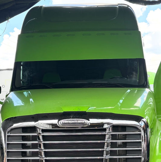Visera Recta de Una Pieza de 22" Freightliner Cascadia con 8 Luces LED Ocultas