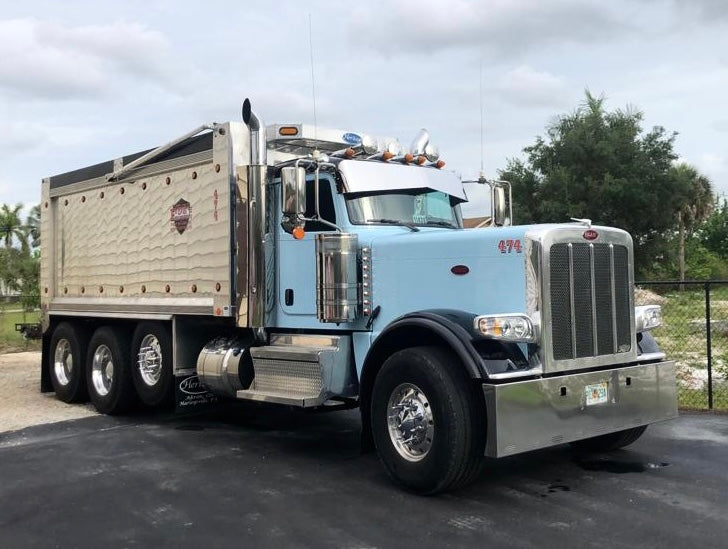 Visera de corbata de moño Peterbilt 389 para parabrisas panorámico