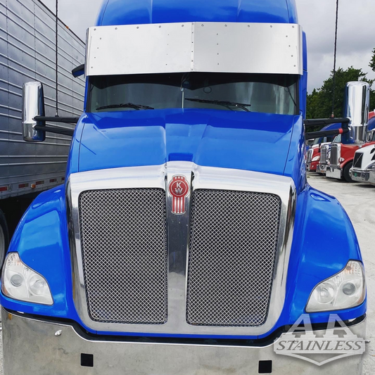 Visera recta de 21" x 20" para Kenworth T680 con 10 LED de 3/4"