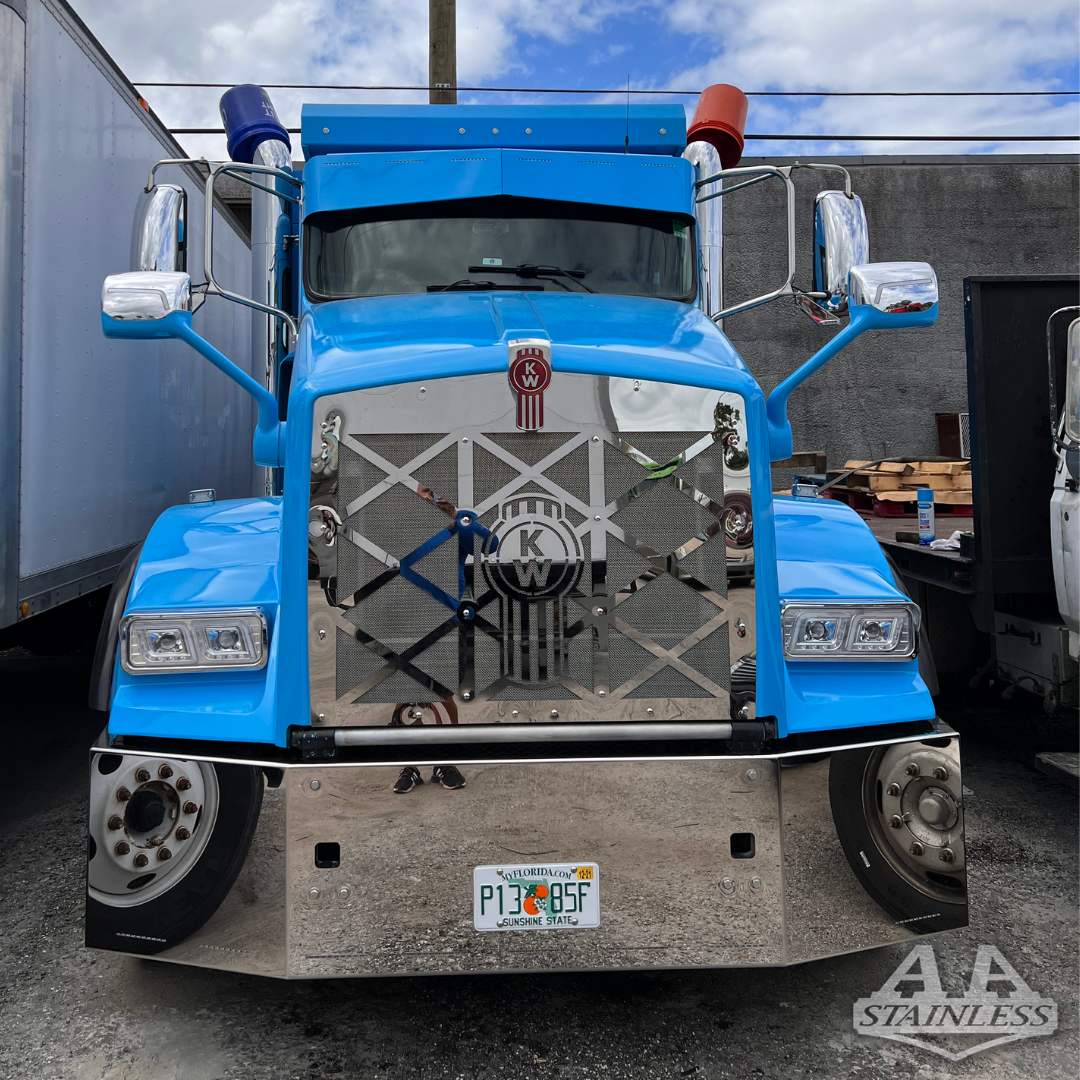 Parachoques Kenworth T800 C-Curvo de 20" con 11 luces LED ocultas