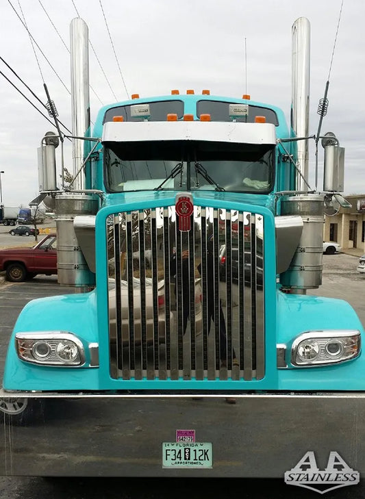 Parrilla de acero inoxidable de diseño de barra de alta resistencia Kenworth W900L