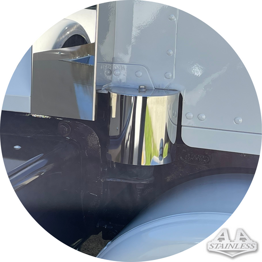 Cubiertas de acero inoxidable para bolsas de aire Peterbilt, aptas para camarotes de 63 y 70 pulgadas