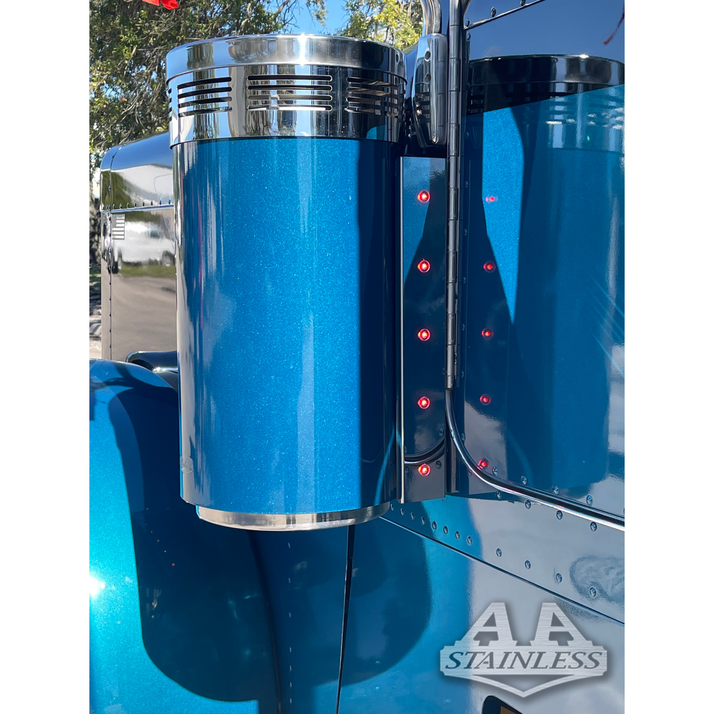 BARRA DE LUCES PARA FILTRO DE AIRE PETERBILT 5 LEDS TRASERO DE 3/4"