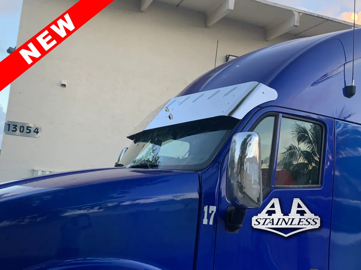 Visera en V Kenworth T700 con 10 luces LED ocultas de 3/4" (3 líneas)
