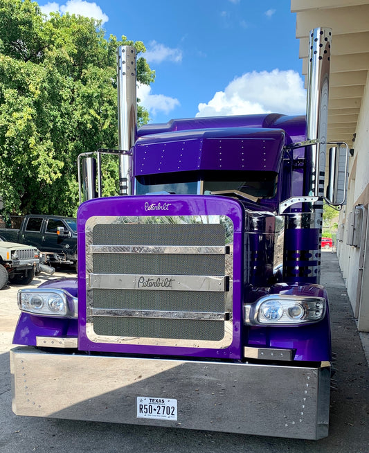 Visera lisa estilo Miami de 15" para Peterbilt serie 300