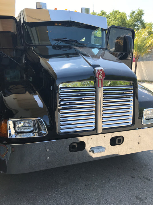 Parrilla de acero inoxidable con celosía Kenworth T300