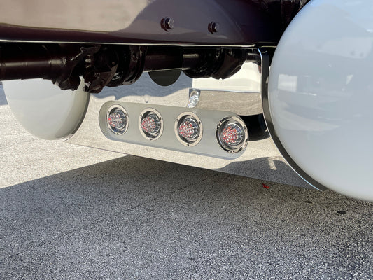 Panel de extensión del tanque de combustible Peterbilt 14G con orificios para luces, biseles