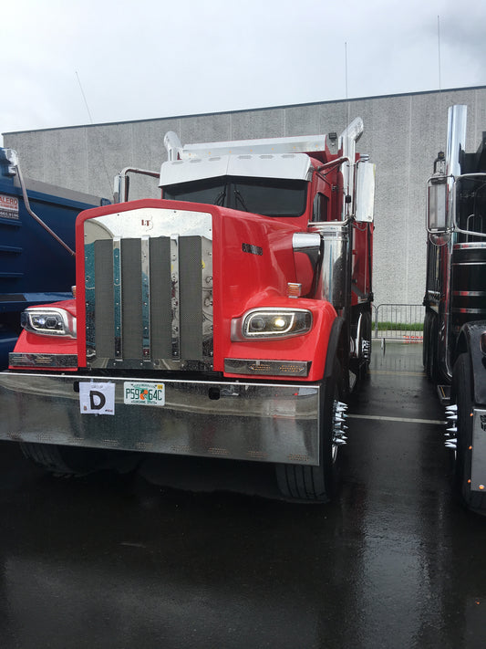 Parachoques Kenworth W900 "American Eagle" de 18" con 11 luces LED ocultas (3 líneas)