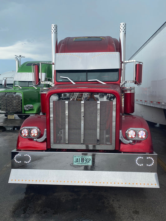Visera de una pieza Freightliner Classic de 20" con 26 LED