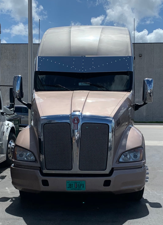 Visera en V para Kenworth T700 con LED de 3/4" en forma de V