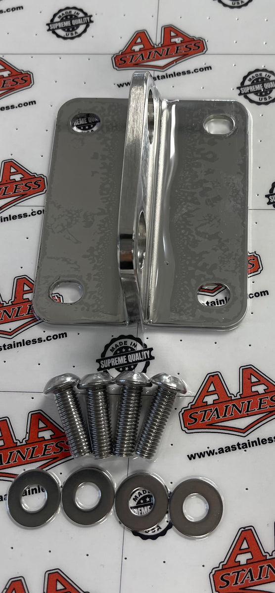 STAINLESS STEEL EXHAUST BRACKET 4 HOLES EACH A&A Stainless Steel