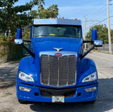 VISOR STRAIGHT STAINLESS STEEL -PTB 579 & 567 DAY CAB - KW T680, T880, W990 DAY CAB