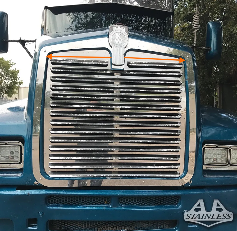 Embellecedor exterior de parrilla de acero inoxidable Kenworth T600