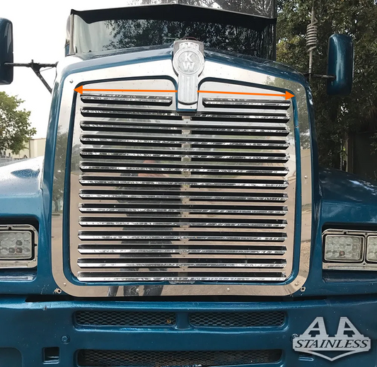 Embellecedor exterior de parrilla de acero inoxidable Kenworth T600