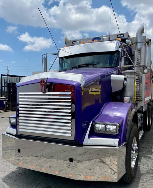 Parrilla de acero inoxidable perforada para Kenworth T800
