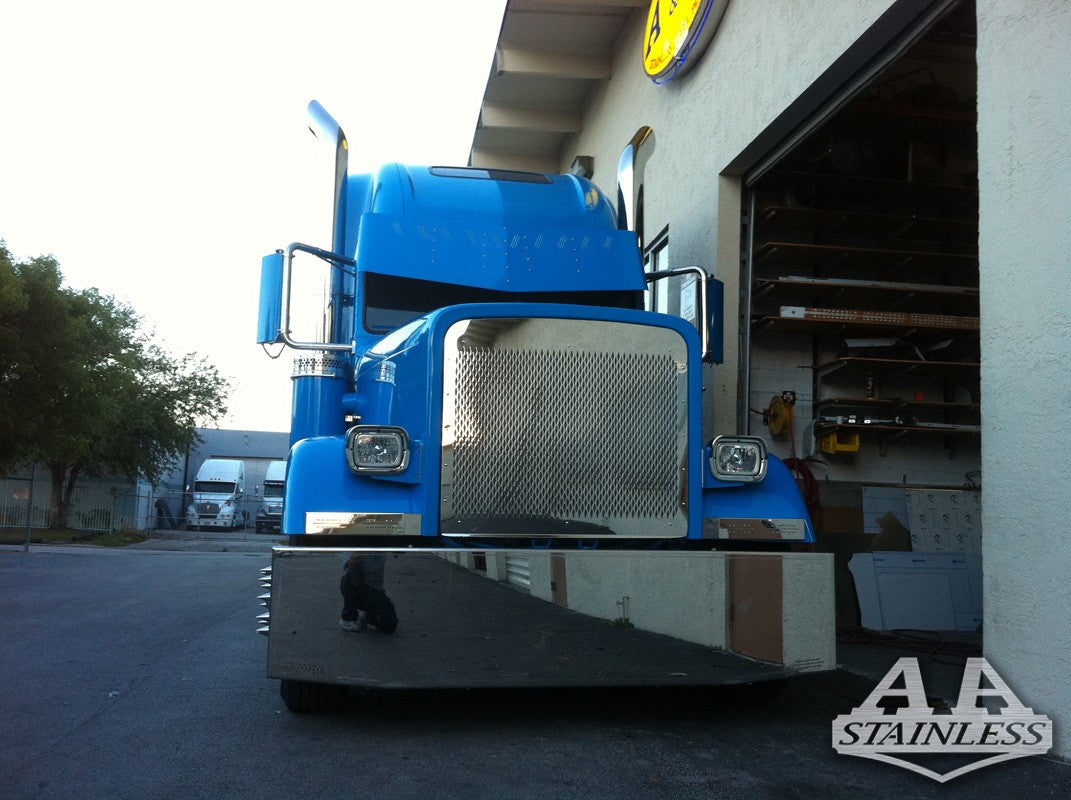 Visera V de 22" para pintar Freightliner Classic con 10 LED ocultos de 3/4"