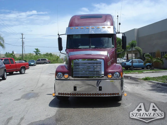 Parrilla de acero inoxidable con rejillas Freightliner Century